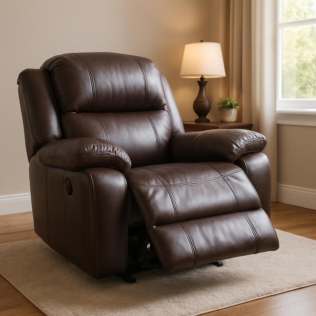 Daily Insights Facebook ad: Closeout Genuine Leather Recliner Chairs.