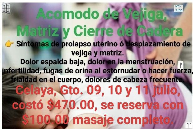 Detalles femeninos Facebook ad: Masaje de Acomodo de Matriz, vejiga y cierre…