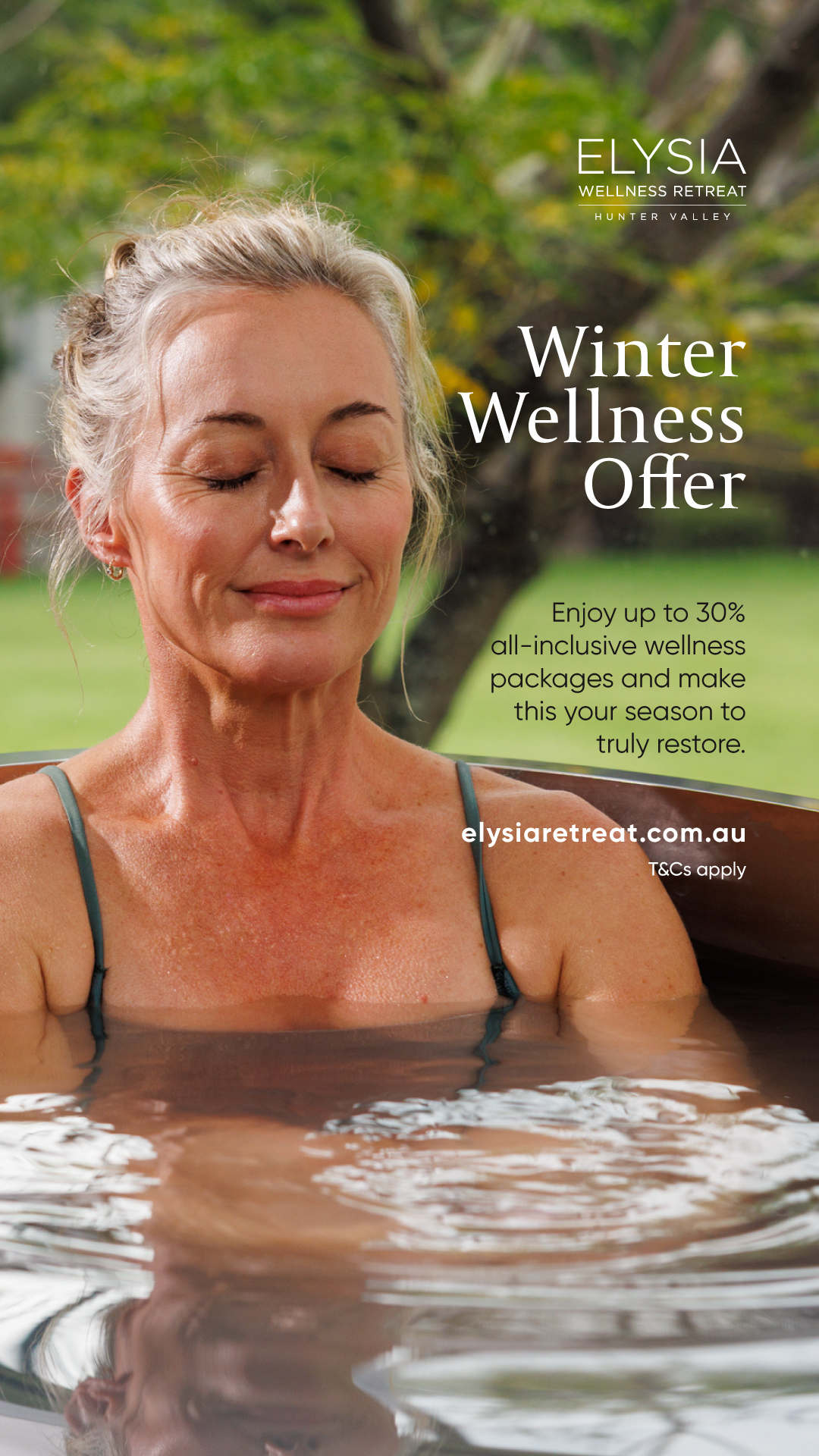 Elysia Wellness Retreat Facebook ad from May 25, 2026