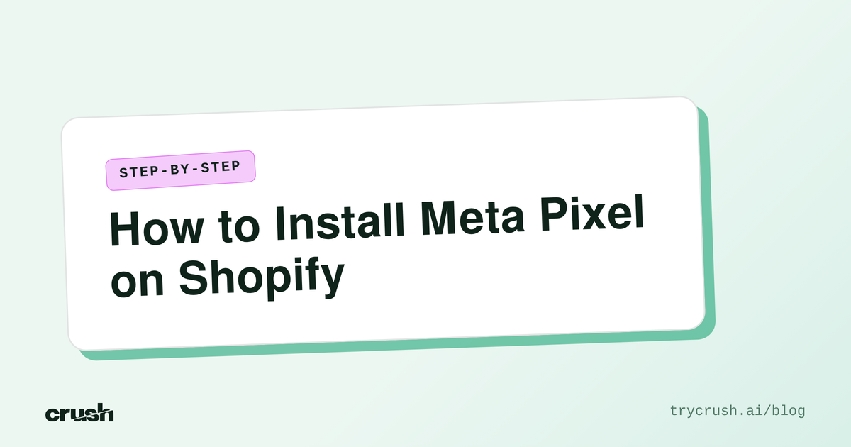 Typographic poster with the headline How to Install Meta Pixel on Shopify
