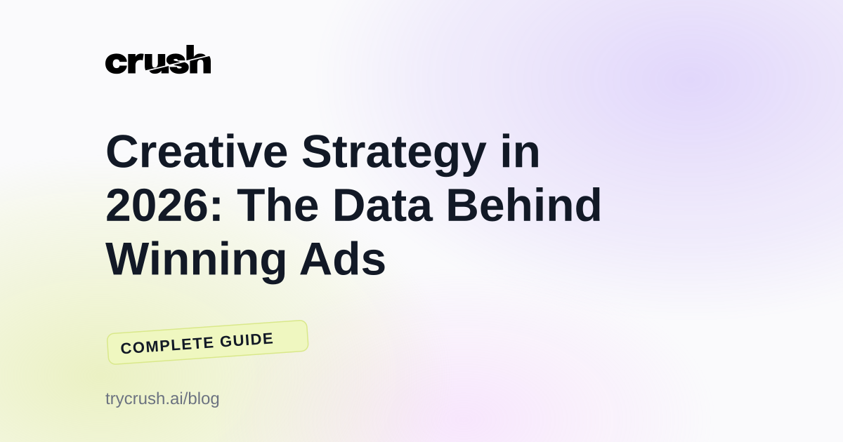Creative Strategy in 2026: The Data Behind Winning Ads (Crush blog cover)
