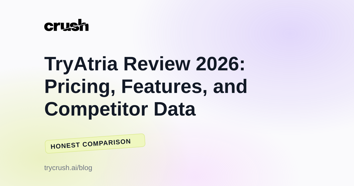 TryAtria Review 2026: Pricing, Features, and Competitor Data (Crush blog cover)