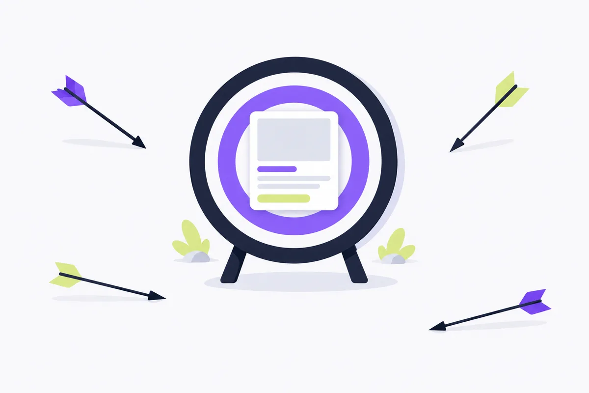Creatify vs Arcads: which fits a small store: a target with a blank ad card at its center