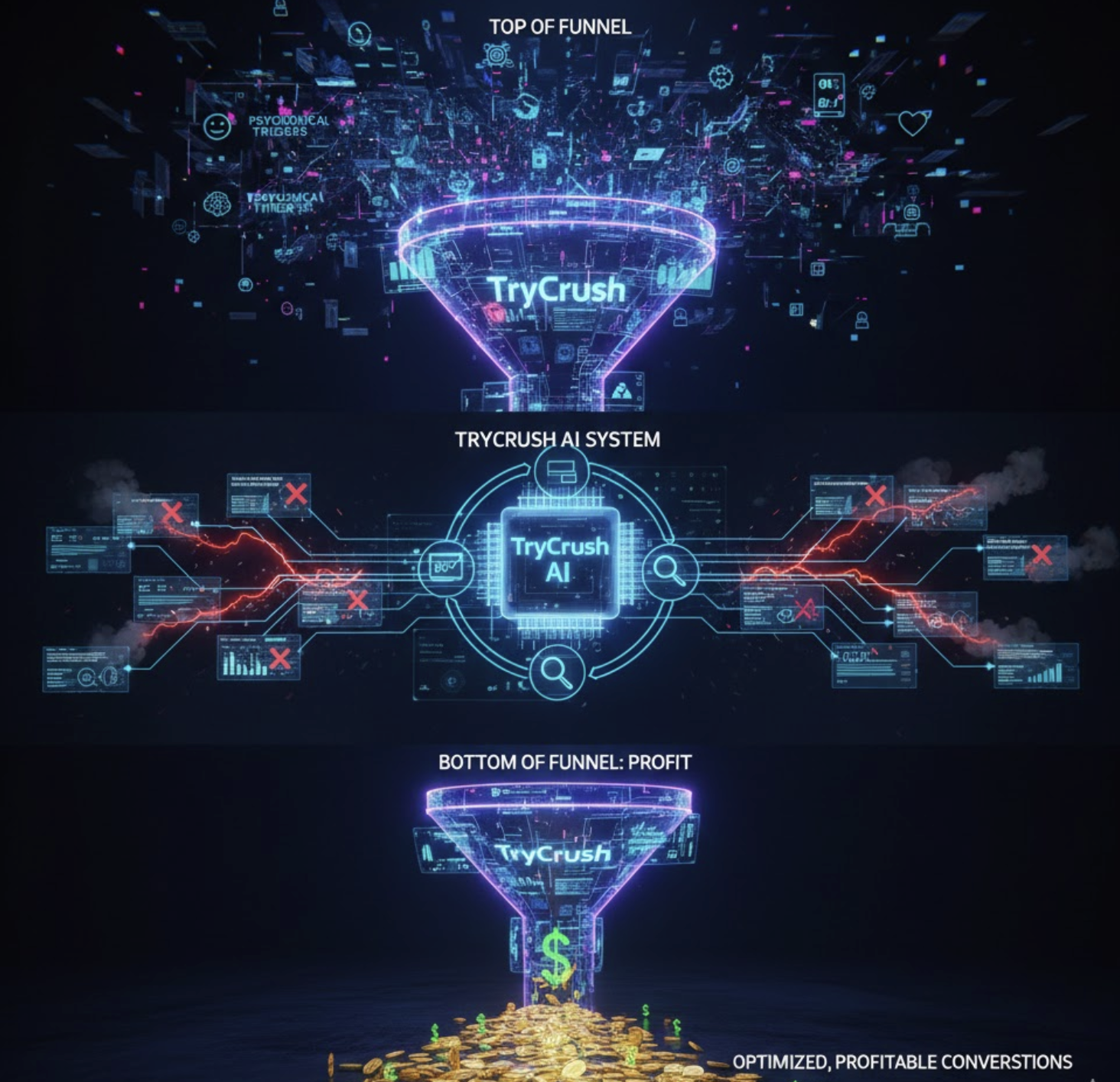 TryCrush Autonomous Media Buying Dashboard Example