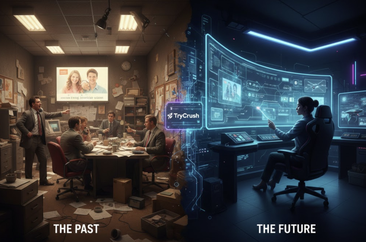 Data visualization and analytics dashboard demonstrating modern AI media buying performance and automated ad scaling.