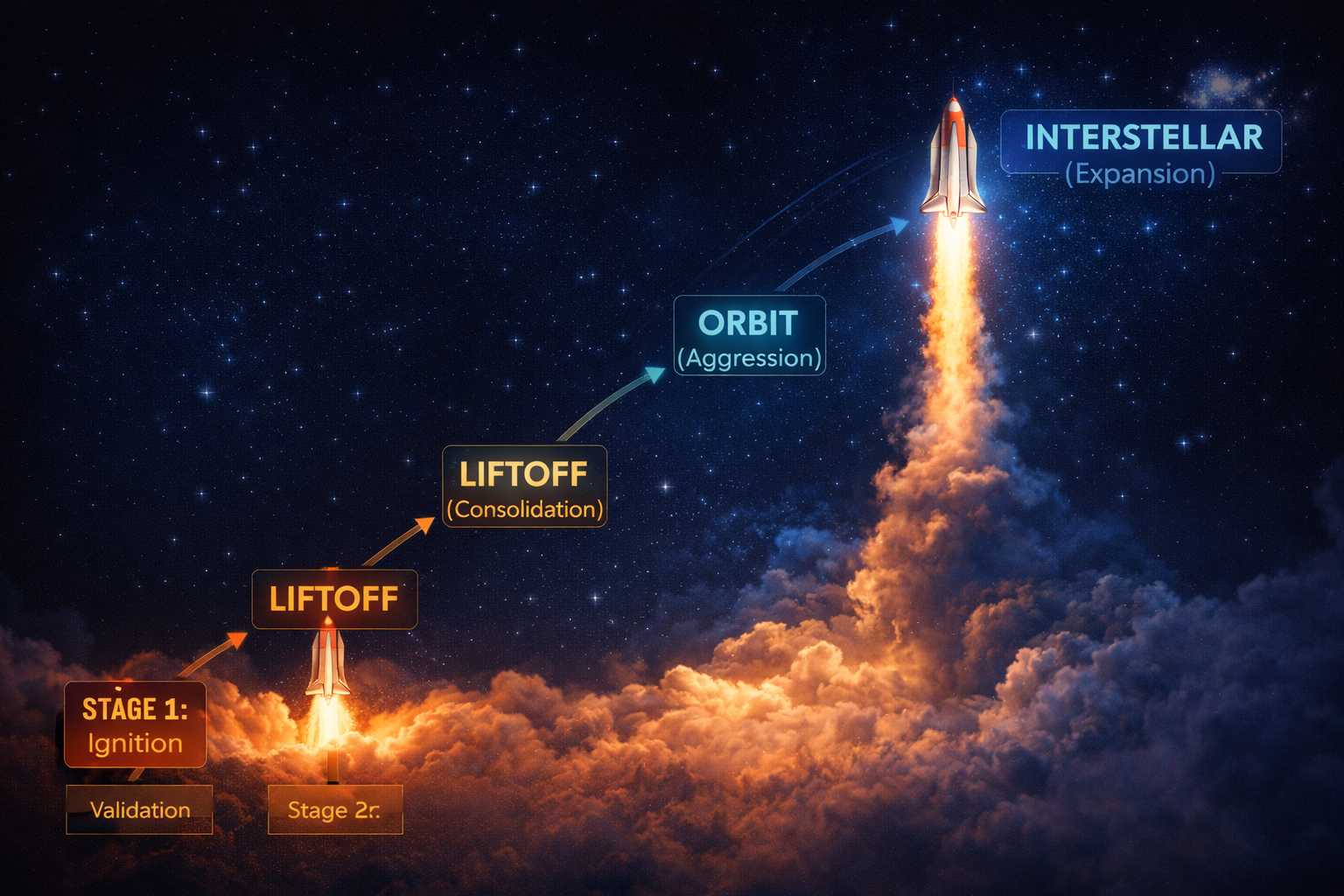 Rocket Launch Visual for Scaling Ads